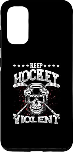 Galaxy S20 Funny Keep Ice Hockey Violent Estuche para jugador de hockey sobre hielo