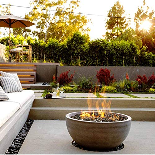 Mr. Fireglass Crushed Fire Glass for Natural or Propane Fire Pit Fireplace and Landscaping,10 lb High Luster Amber