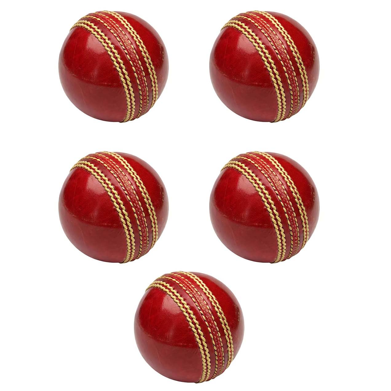 Fully Sports Cricket Ball for Street Match, Ball Training and Tournament | Leather Club Cricket Balls | Hand Stitched Leather Cricket Ball (Set of 5)-image-40