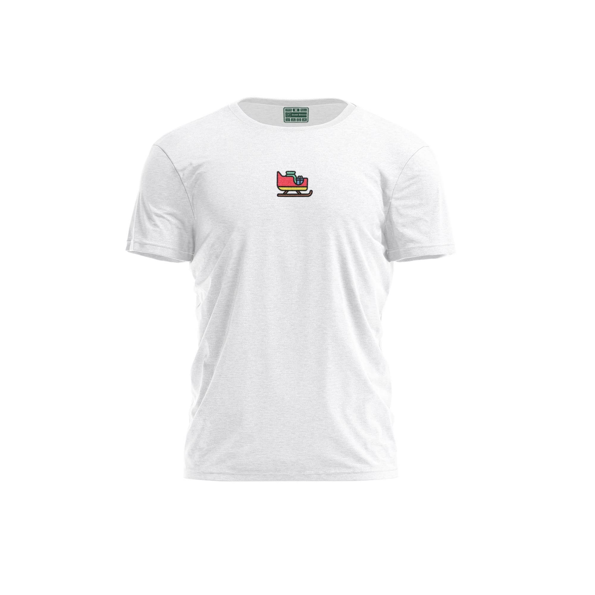 Bona Basics, Digitally Printed, Men's Basic T-Shirt,%100 Cotton, White, Casual, Men's Tops, Size: S