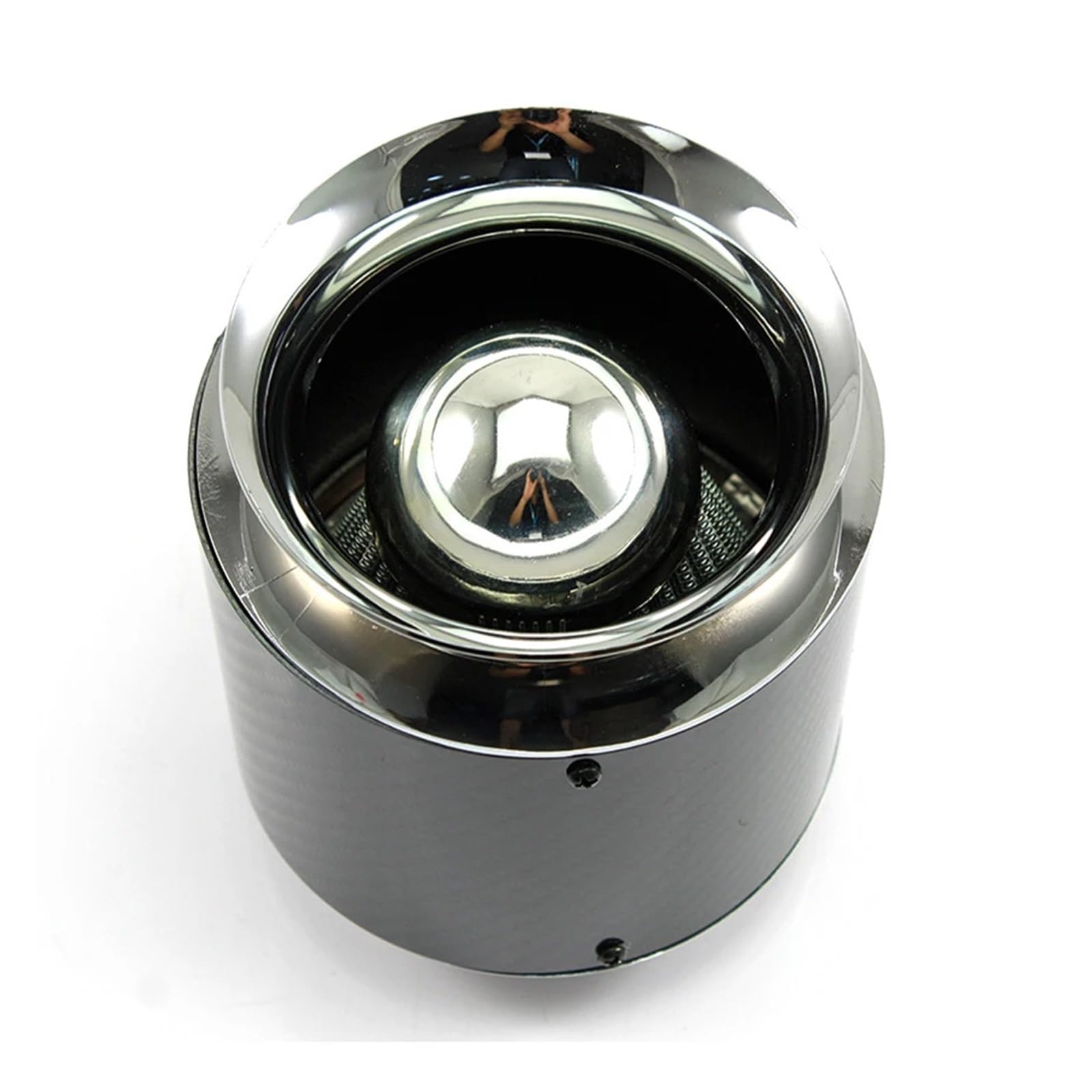 Shuogoufeng Store Filtr powietrza silnika samochodu do automatycznego zestawu chłodnego dolotu 76mm z włókna węglowego, sporty wyścigowe(175MM-Large)