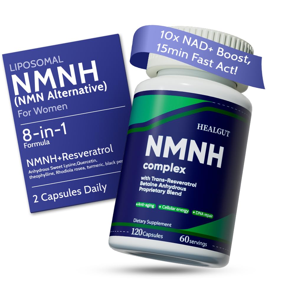 High-Purity NMN Supplement Alternative for Women： Liposomal NMNH + Trans-Resveratrol + TMG | Boosts NAD+ Levels, Cellular Regeneration & Radiant Skin - 60-Day Anti-Aging Formula
