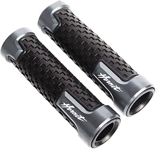Manoplas de guidão de motocicleta Punho de guidão CNC de motocicleta de 7/8" 22mm para HONDA Hornet 600 250 900 HORNET CB600F CB400 CB599 CB600 (Color : Grey, Size : 7/8" 22mm)