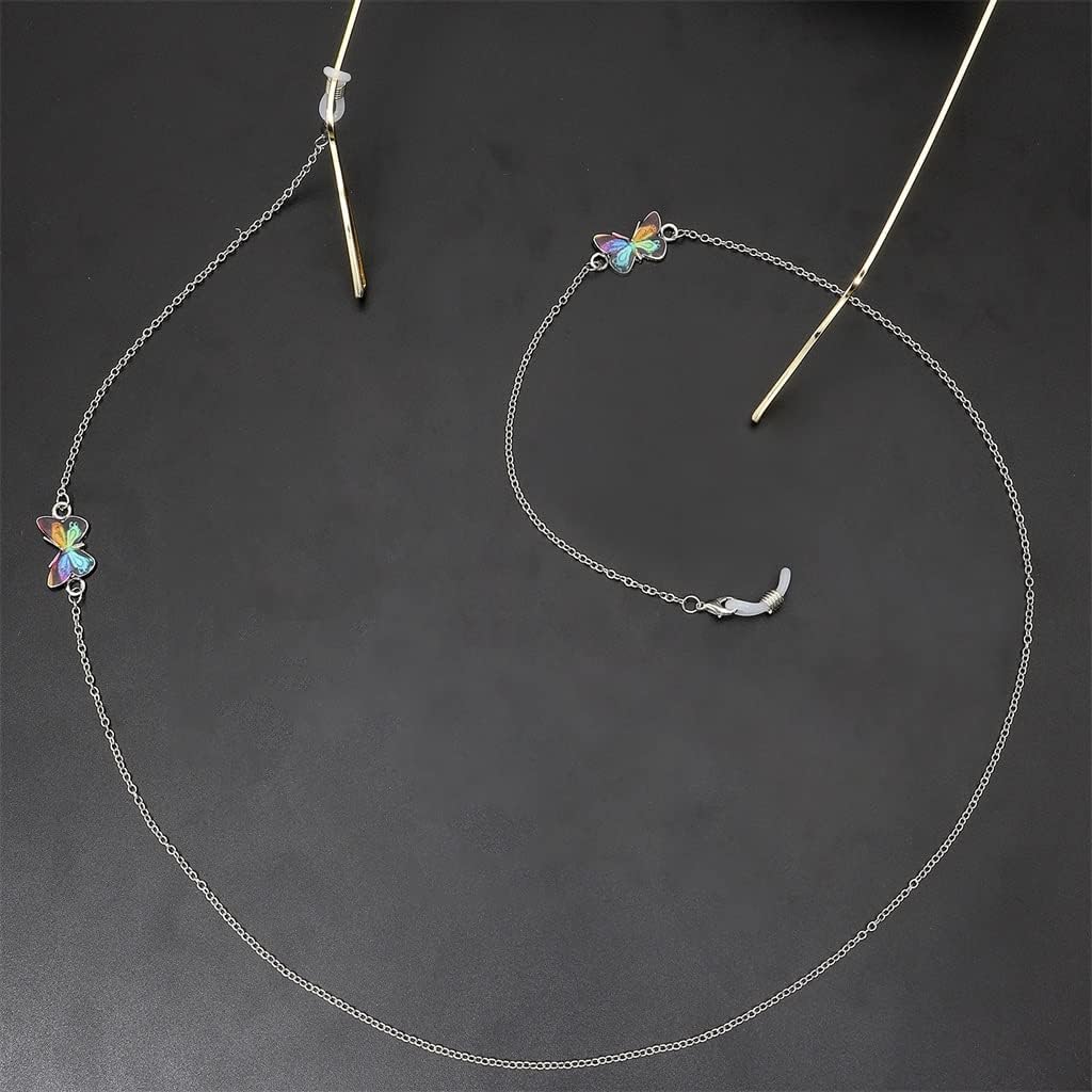 Fashion Engraved Silver Chain Eyeglass Cord Anti-Loss Metal Eyeglass Chain (D 1)