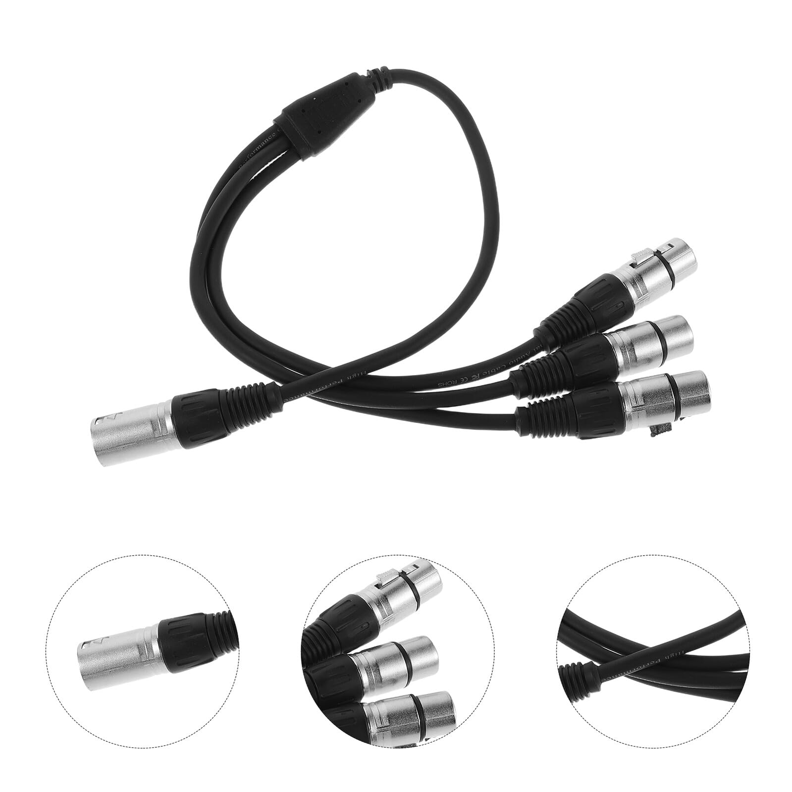 Cavo Splitter Audio Xlr 06 M da 1 Maschio a 3 Femmine Cavo Microfono Bilanciato Connettore Xlr Set 2 Pezzi per Studio Eventi Live e Podcasting
