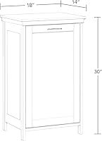 Vista 6 de RiverRidge Somerset - Cesta de lavandería inclinable, color blanco