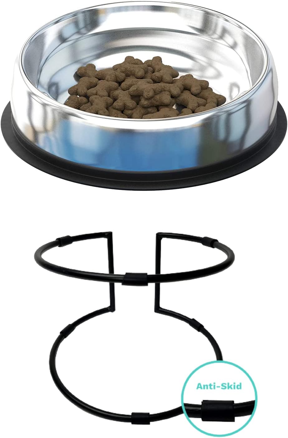 2 in 1 Pack Medium Enhanced Pet Bowl + Medium Stand