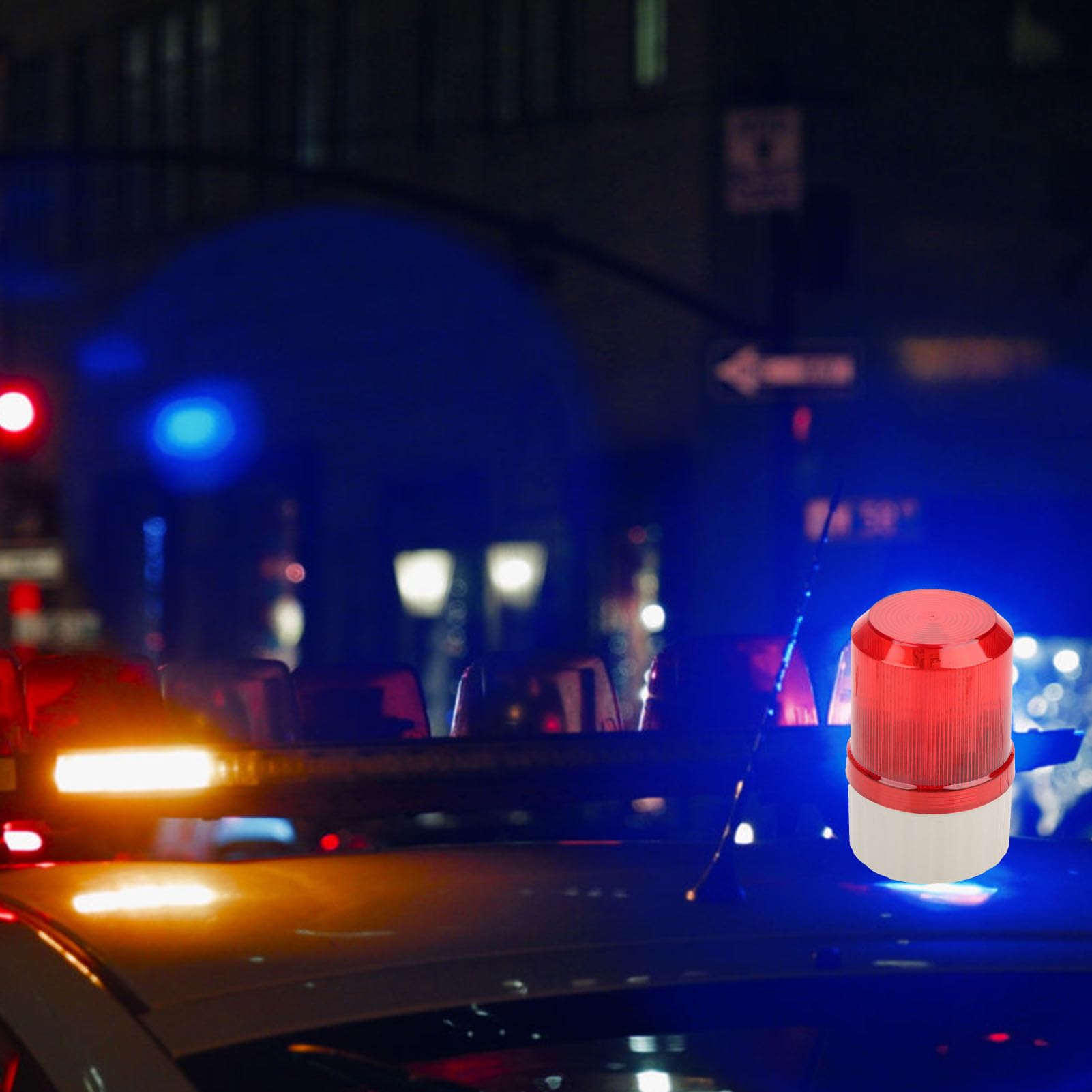 LED-Warnleuchte 220V Mit Ton & Licht – Rotierende Blinkleuchte Für Baustellen & Wachhäuschen