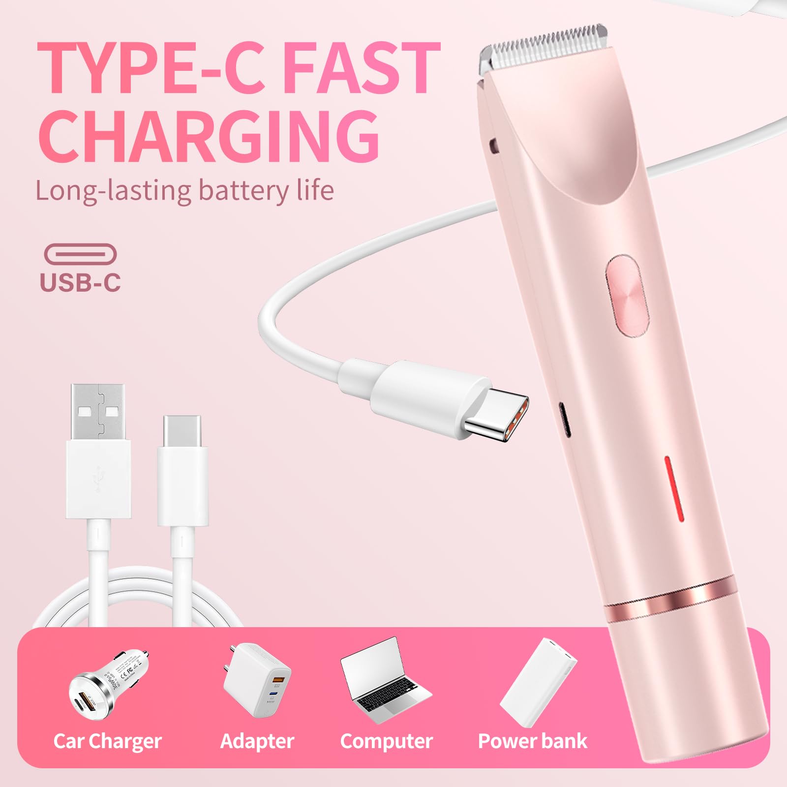 Glow Aura™ Donne Rasoio Elettrico Rasoio Trimmer Rasoio Elettrico per le Donne Trimmer Rasoio Elettrico Trim Donne Rasoio