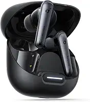 soundcore Liberty 4 NC da Anker, Fone de Ouvido Bluetooth Sem Fio, Redução de Ruído de 98,5%, Cancelamento Adaptativo para Ouvidos e Ambiente, Áudio Hi-Res, 50H de Bateria, Carregamento Sem Fio, Preto