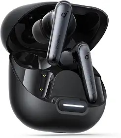 soundcore Liberty 4 NC da Anker, Fone de Ouvido Bluetooth Sem Fio, Redução de Ruído de 98,5%, Cancelamento Adaptativo para Ouvidos e Ambiente, Áudio Hi-Res, 50H de Bateria, Carregamento Sem Fio, Preto