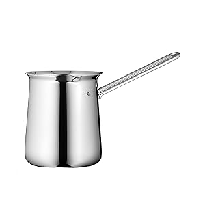 WMF Gourmet - Olla de Moca de 340 ml Apta para 6 Tazas, Cafetera Espresso de Acero Inoxidable Cromargan Pulido, Apta para lavavajillas, No apta para Inducción