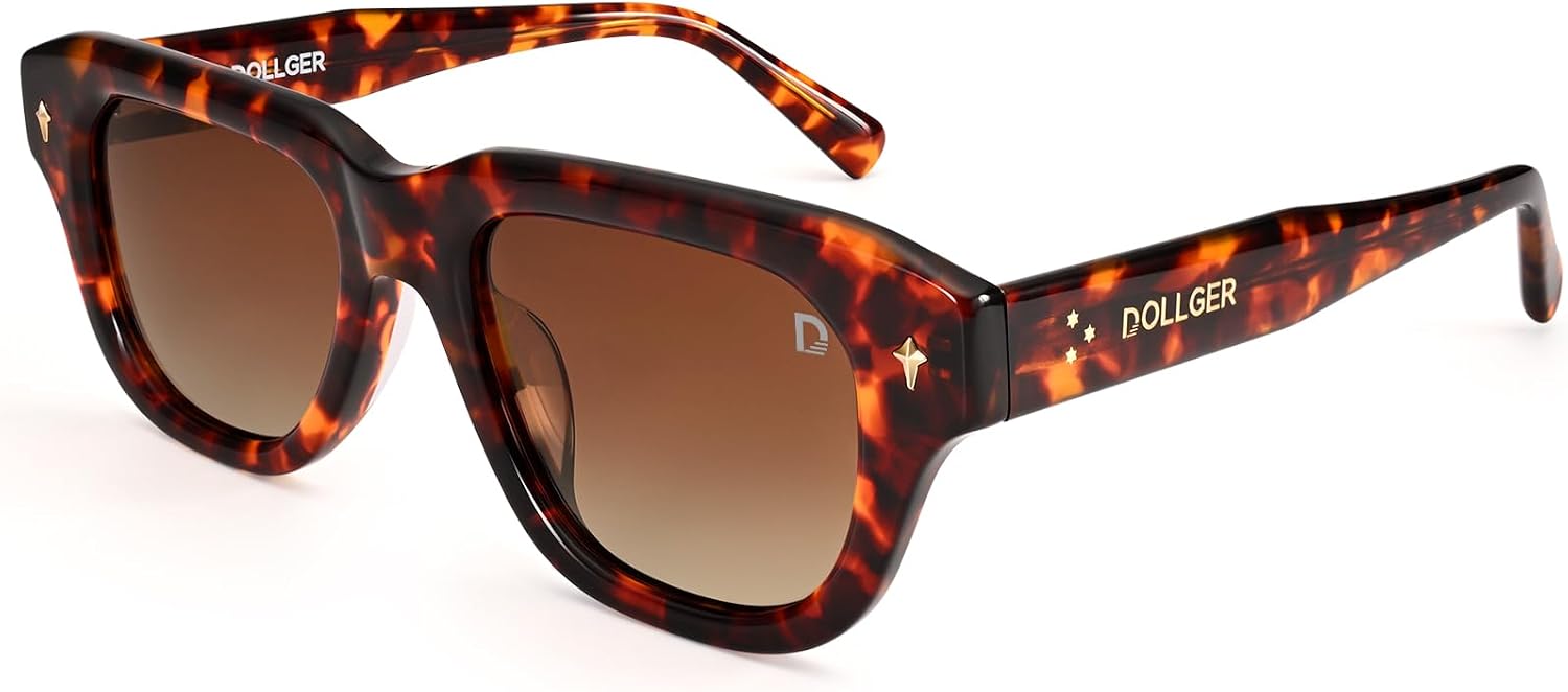 Dollger Fashion Polarized Sunglasses For Women Mens Thick Oversized Square Designer Sunglasses UV400 Protection