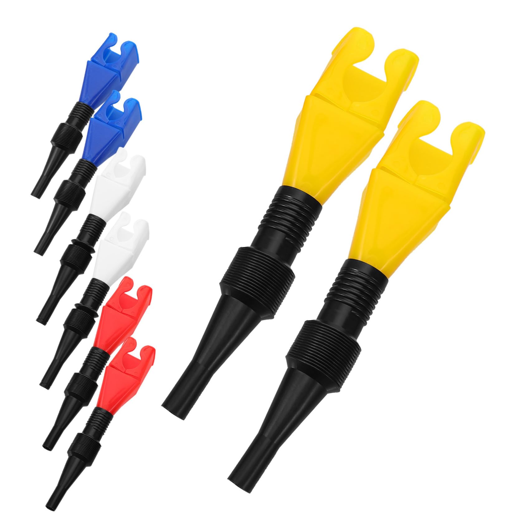 4 Juegos Embudo De Relleno Drenar Bandeja De Drenaje De Aceite Bomba De Combustible De Calidad Motor Tanque Embudo De Combustible De Coche El Plastico 8 Piezas X 4