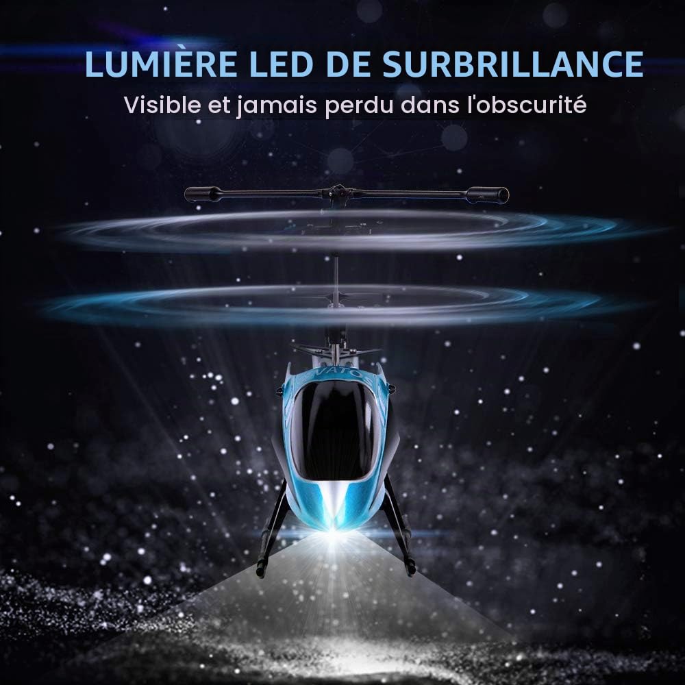 VATOS YD-927 RC hélicoptère Enfants 2.4GHz & LED intérieur RC hélicoptère Hélicoptère télécommandé RC Avion pour Enfants 3 canaux
