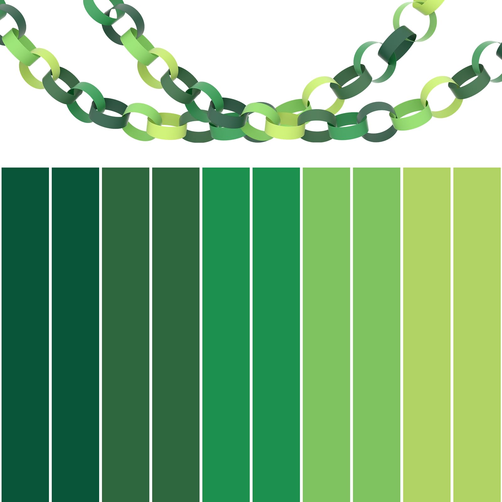 Morcheiong 600Pcs Paper Chains Jungle Style Craft Paper Strips with Cute Pattern for Classroom Home Party Decoration Supplies