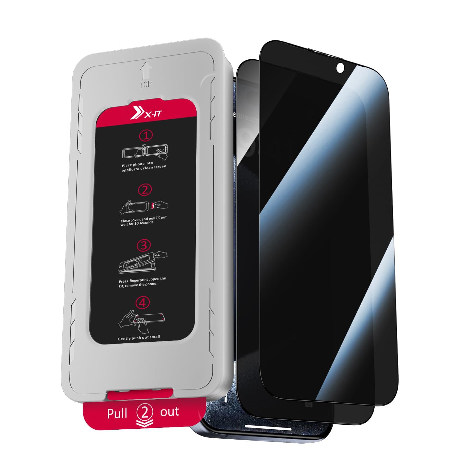 Amazon | §X-IT iPhone 15 Pro用 ガラスフィルム 覗き見防止 2枚