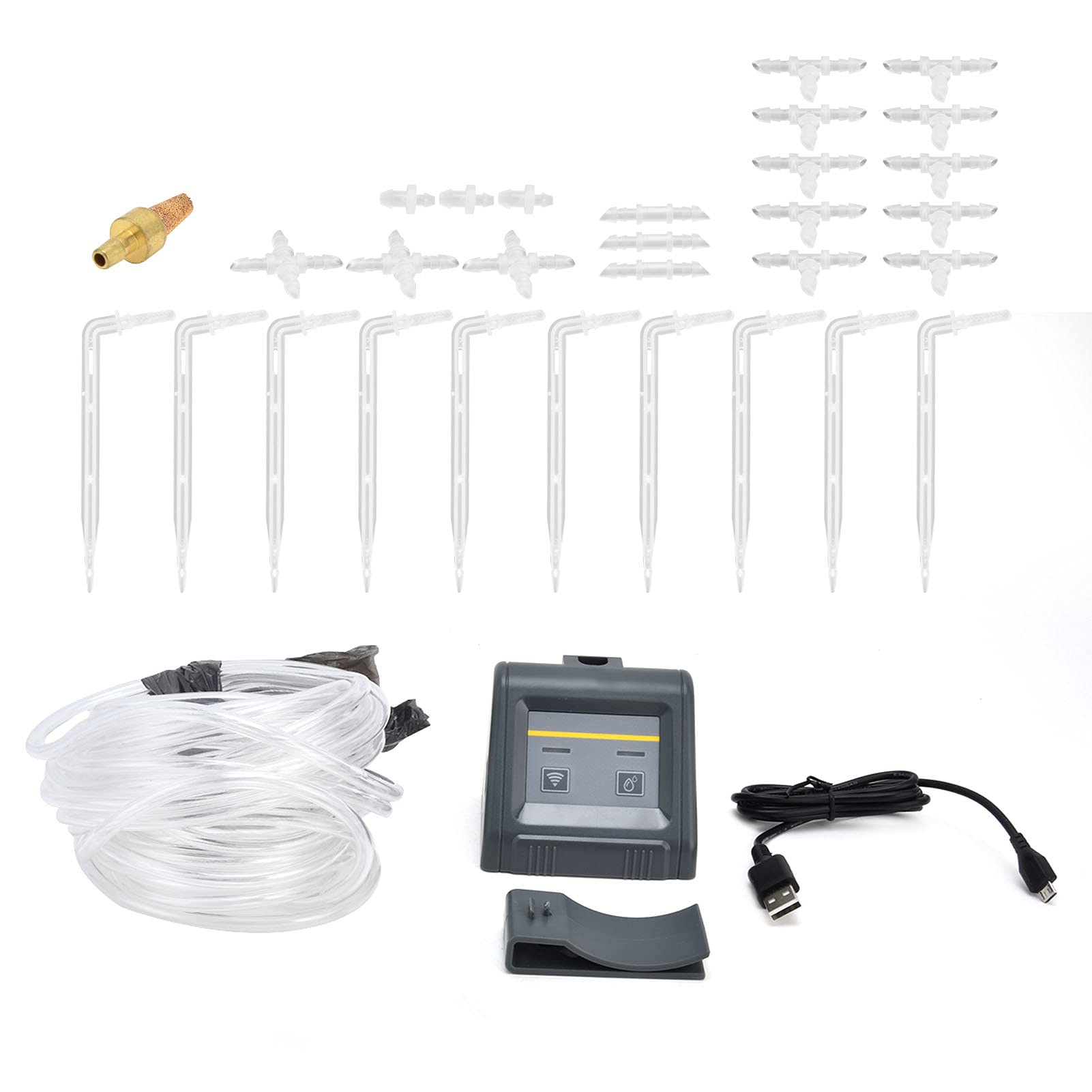 Cocoarm Kit di Irrigazione a Goccia Timer per Irrigazione Intelligente Timer per per PC 30 Litri all'ora Controllo App WiFi Modalità Manuale Automatica per Piante in Vaso da Giardino per Interni Ed
