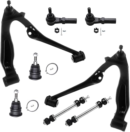 Miniatura 603 de Detroit Axle - Kit de brazos de control de extremo delantero RWD para Dodge Ram 03-06 2500 3500, 2 brazos de control superior con rótula 2 varillas