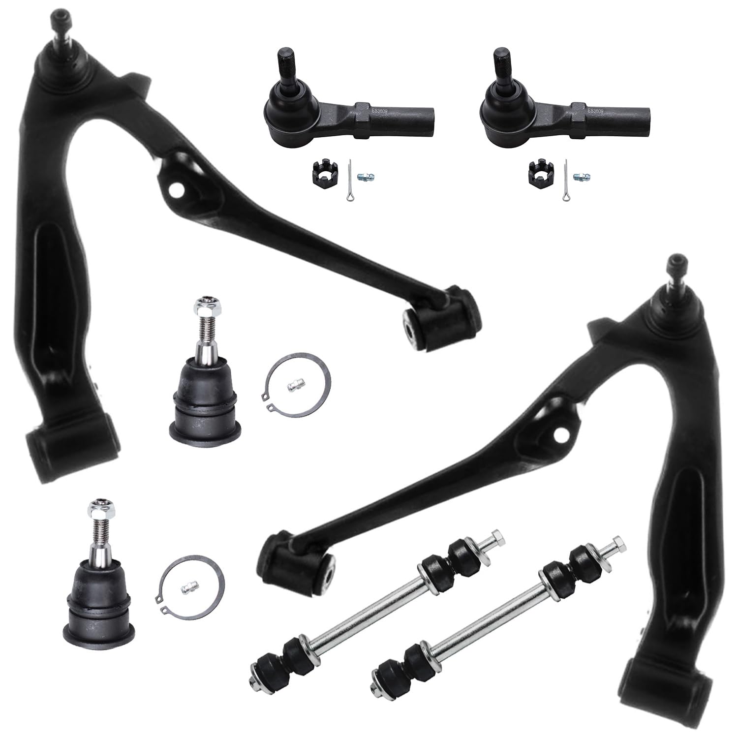Detroit Axle - 8pc Front End Kit for 01-10 Chevrolet Silverado GMC Sierra