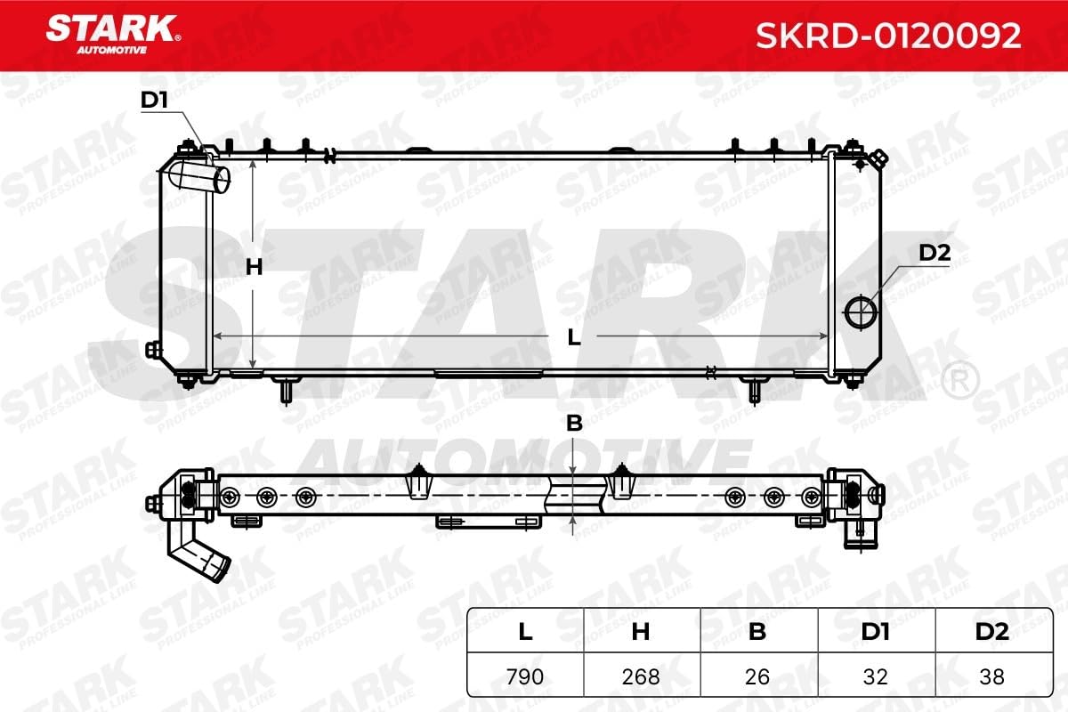 STARK Radiatore Raffreddamento motore SKRD-0120092 per JEEP CHEROKEE (XJ)