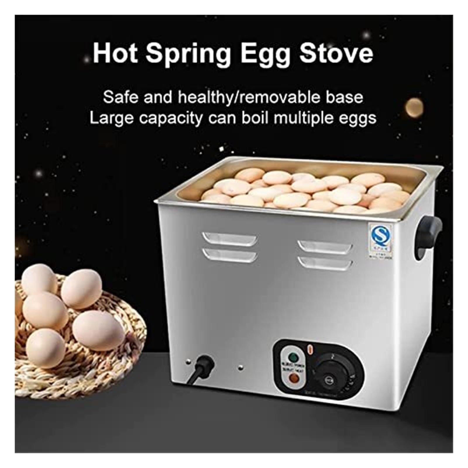 Cocedor de huevos comercial de 2600 W - Vaporizador automático