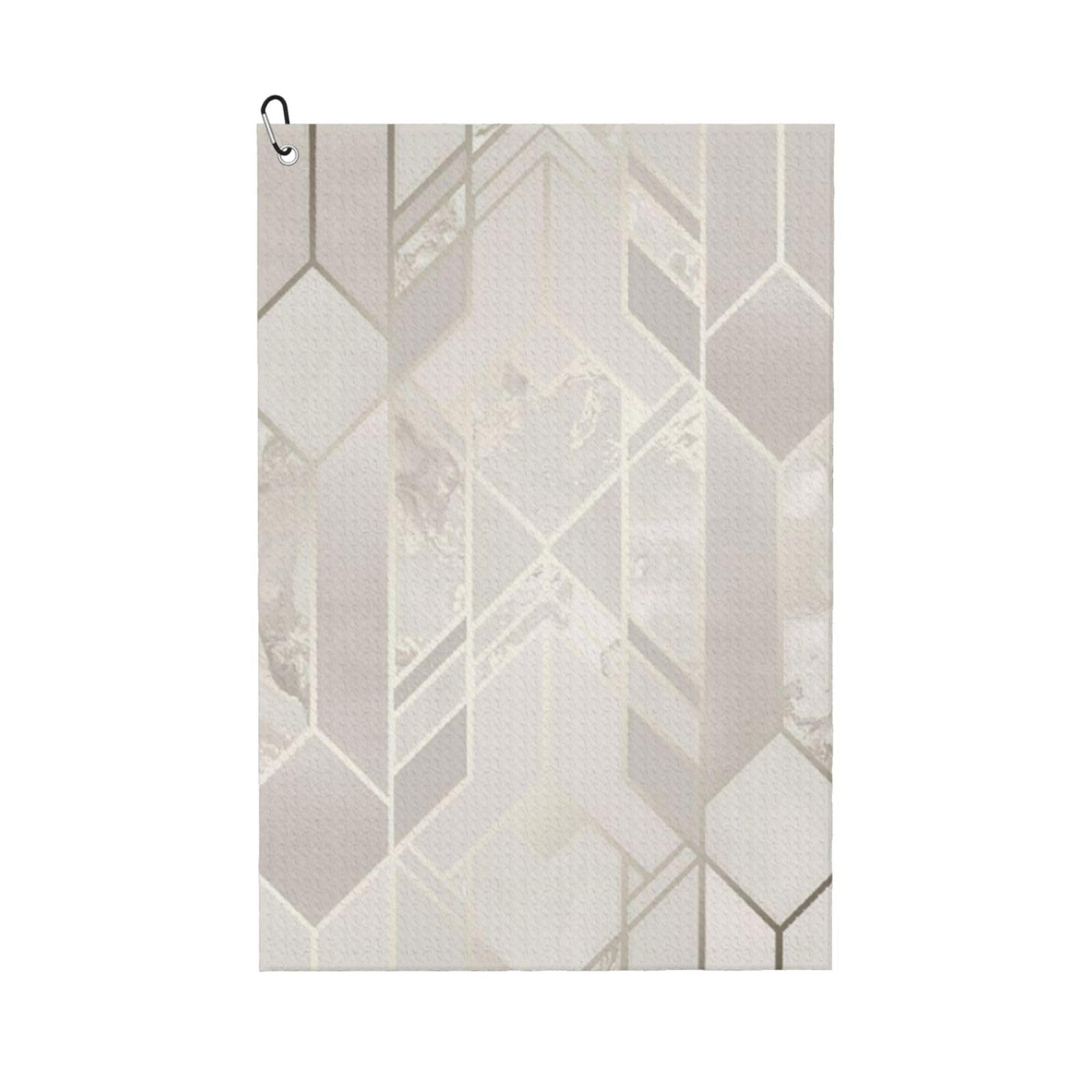 Hnnkloy Rose Gold Marble Background, 16x24 in Portable Waffle Golf Towels with Carabiner Clip for Golf Bag