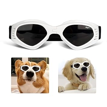 Dog Goggles for Small Dogs, Pet Sunglasses Adjustable Eye Wear Protection Windproof Sunglasses