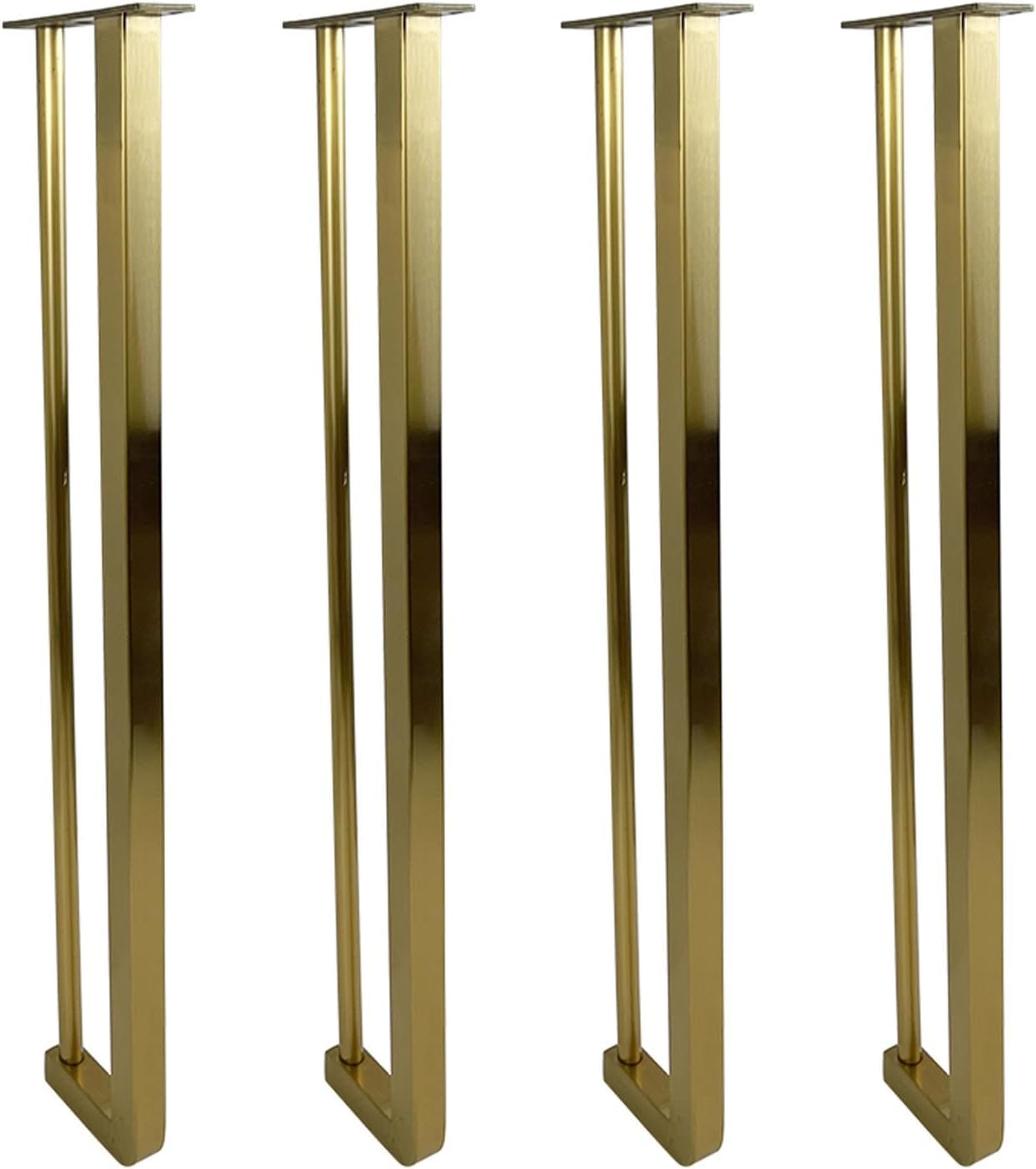 Nogi stołu ze stali nierdzewnej, podpory sofy, wymienne nóżki meblowe do wezgłowia sofy, stolika kawowego, szafki biurkowej(Gold)