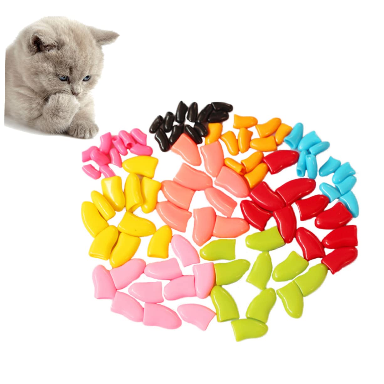 BESPORTBLE 420 Pcs Ensembles Couvre-Ongles pour Animaux De Compagnie - Cache-Griffes pour Orteils De Chat Protège-Griffes pour Animaux De Compagnie Capuchons De Griffes De Chat Capuchons De