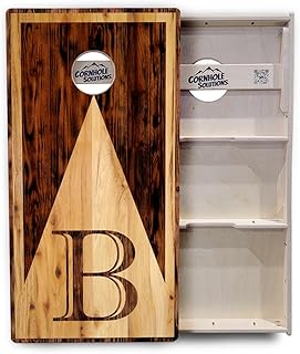 Cornhole Solutions PRO Tournament Cornhole Boards – Regulation 4ft x 2ft Professional Set – 3/4" Baltic Birch Plywood – Wooden Triangle Letters – Corn Hole Game Set – Made in USA