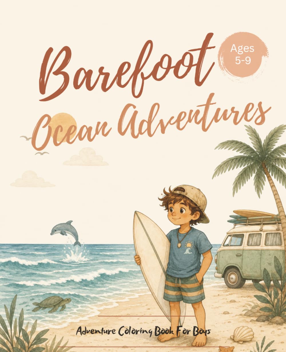 Barefoot Ocean Adventure: Ocean Coloring Book For Little Explorers