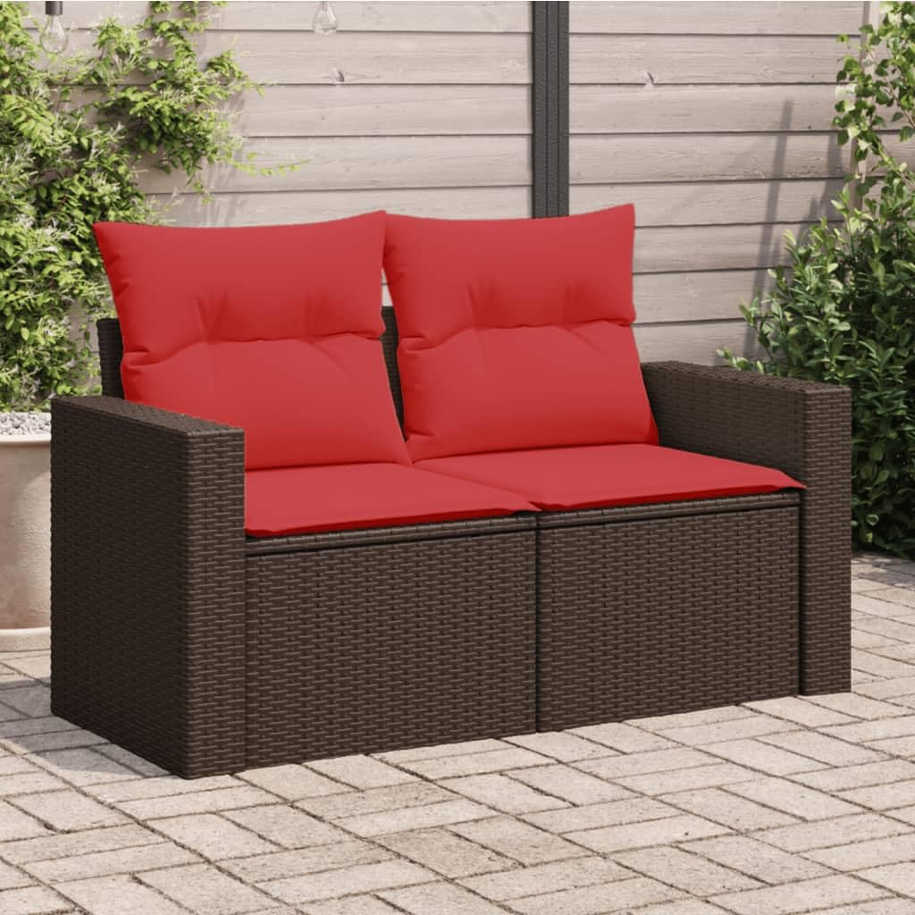 Canapé de jardin avec espace de rangement et coussin déhoussable amovible