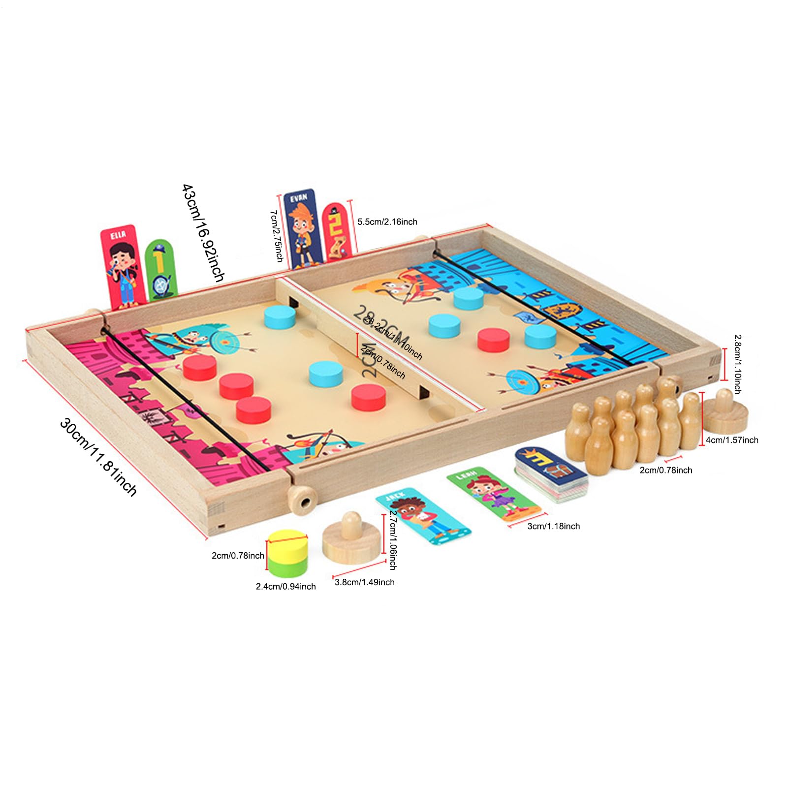 Da Tavolo Hockey Giocattolo Sportivo Indoor Stimolante | Set Di In Legno Per Puck Da Tavolo Per Salotto Dormitorio Appartamento Festa Aula Adolescenti Famiglia Compagni Di Classe