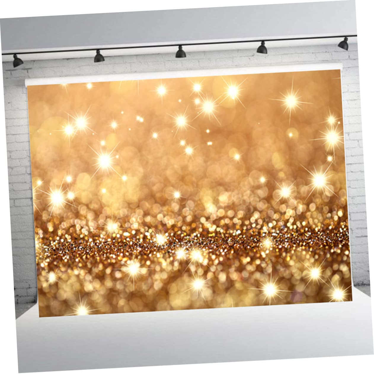 Telo Fotografico Sfondo Foto 150x210 Cm Oro per Party | Tessuto in Etilene Propilene, 1 Pezzo, Superficie Professionale per Riprese e Sessioni in Studio