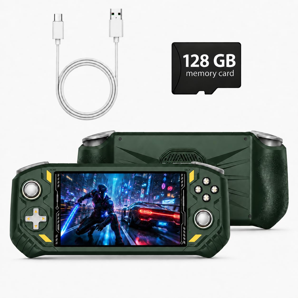RG52 MINI Retro Handheld Game Console, 5.5" IPS HD Screen, Dual System, RK3562 Quad-Core, 2GB RAM, Dual-Band WiFi, HDMI Output, 5000mAh Battery, Hall Triggers, RGB Joystick Lighting