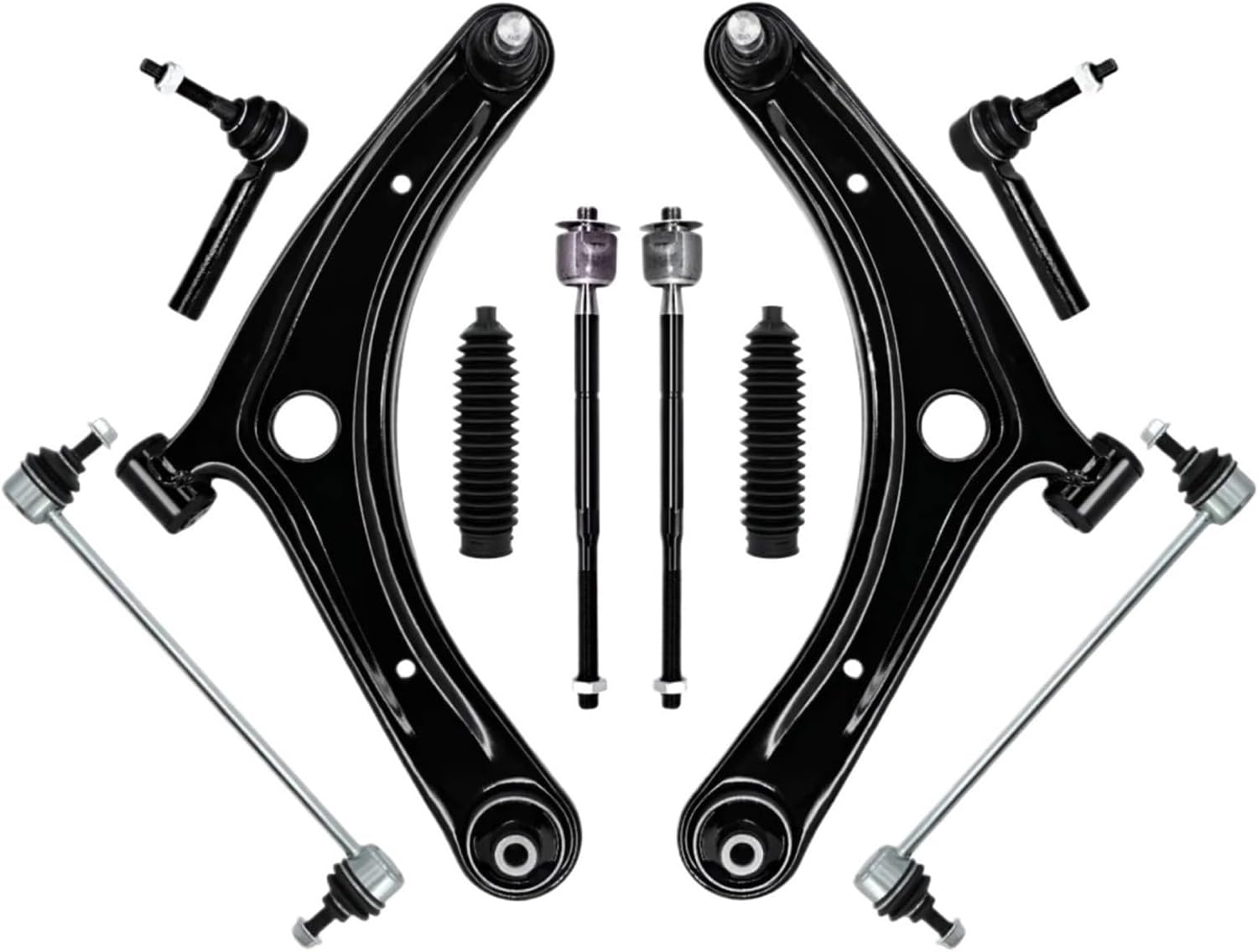 Car Wishbone Arm Compatible With Jeep For Compass 2007-2016 For Patriot 2007-2017 OEM: K620066 K620065 K750385 Car Front Lower Suspension Control Arm Sway End Link Kit