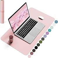 Vista 22 de YSAGi Alfombrilla de Escritorio de Cuero Antideslizante, Alfombrilla de Teclado para Escritorio de Computadora Portátil Impermeable, Protector