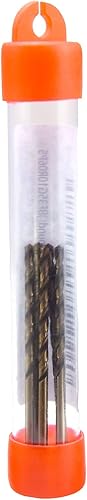 Miniatura 5 de MAXTOOL No.21 5pcs Idéntico Jobber Longitud Taladros Diámetro 0.159 "HSS M35 Cobalt Twist Brocas Calibre Alambre Numerado Oro Recto Taladros;