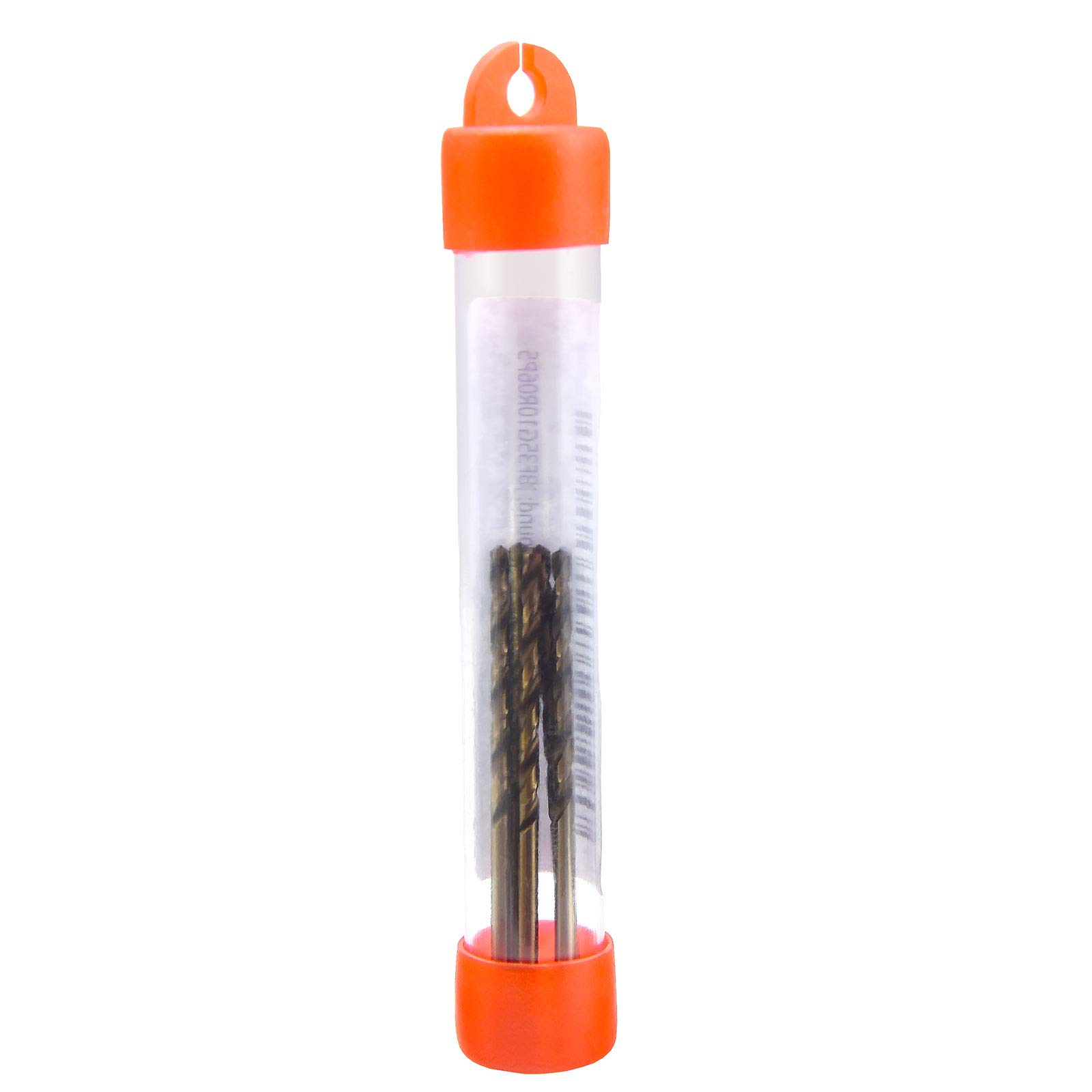 MAXTOOL JBN35G10R25P5 - Juego de 5 brocas helicoidales de longitud idéntica Jobber de 0.15 pulgadas de diámetro, HSS M35, cobalto, calibre de alambre, numerado, taladro recto dorado