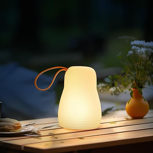 Lámpara de mesa portátil al aire libre LED linterna de camping recargable 3000 K regulable lámpara inalámbrica para mesas, lámpara colgante