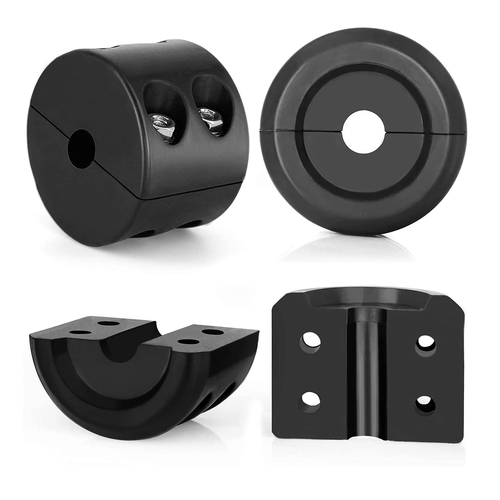 Butoir de treuil en caoutchouc robuste - Étanche - Accessoire pour treuil tout-terrain ATV UTV Offroad avec clé Allen (noir)