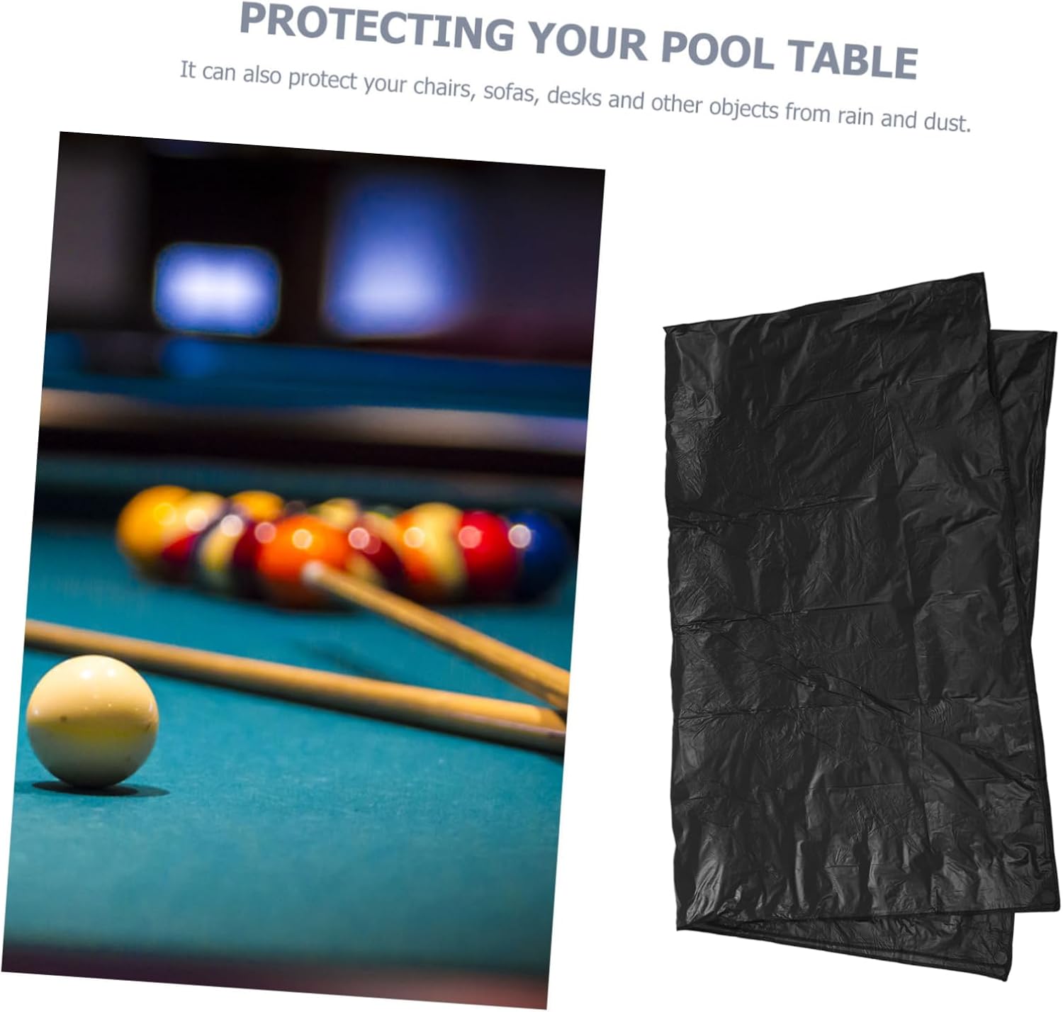 Abaodam Heavy Duty Waterproof Billiard Table Cover – Sturdy Tablecloth Protector for Indoor and Outdoor Use Fits Standard Pool Tables