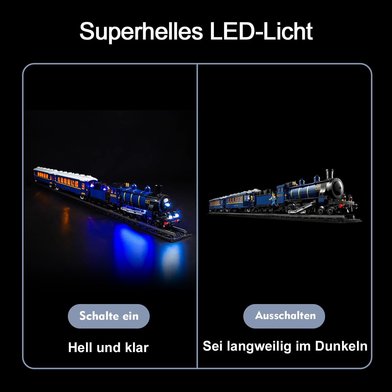 Zestaw oświetlenia LED BrickBling pilot zdalnego sterowania, kompatybilny z Lego The Orient Express Train 21344, zestaw oświetlenia dekoracyjnego do kreatywnych zabawek