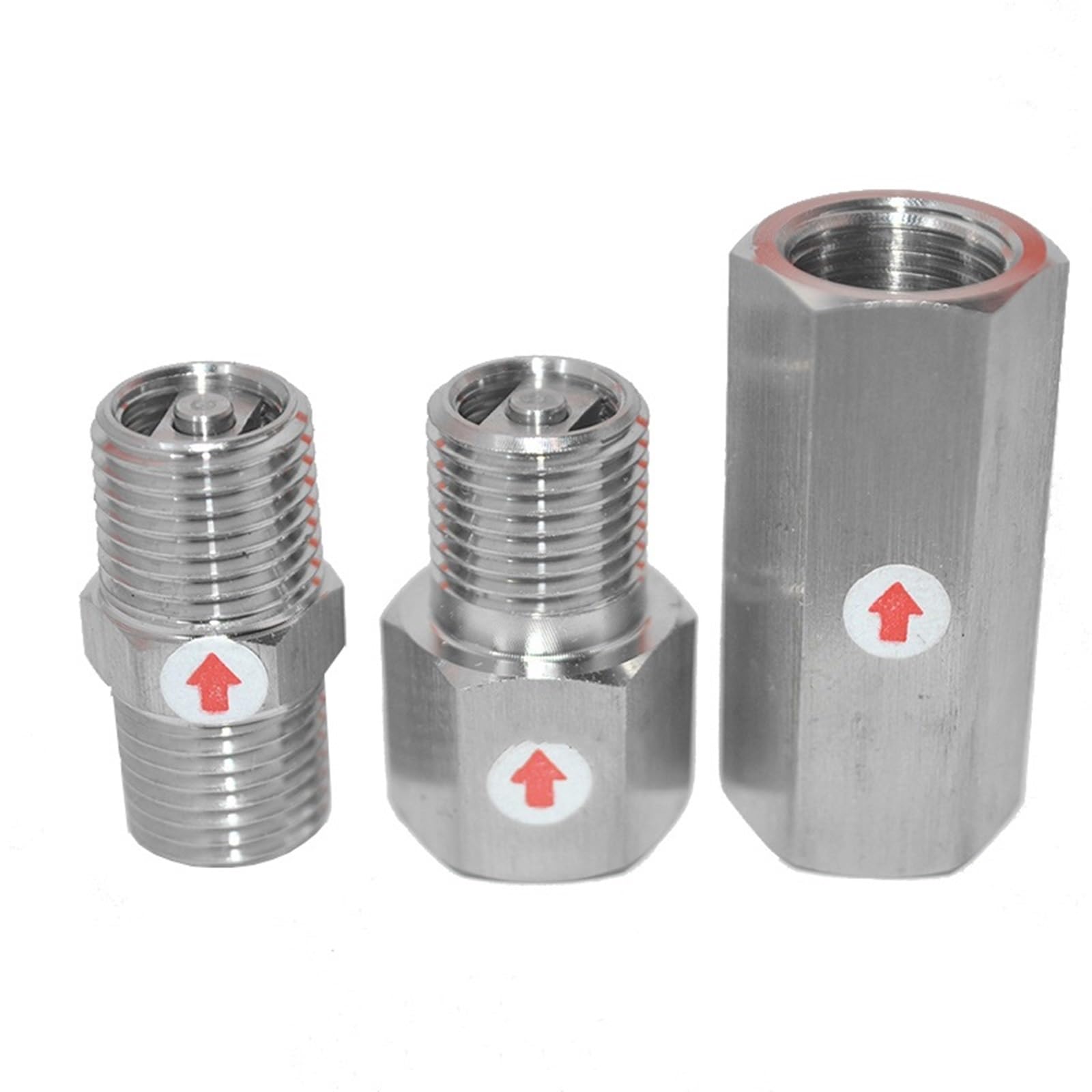 1/4" 1/2" 304 Stainless Steel Check Valve 1 Way Non-Return Valve(Male to Male,1/2")