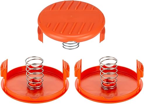RC-100-P Replacement Trimmers Spool Cover Cap RC100P,385022-03 Compatible with Black and Decker AF-100 GH900 GD600 GH610 GH912 ST6600 String Trimmer Weed Eater 3 Cap,3 Spring