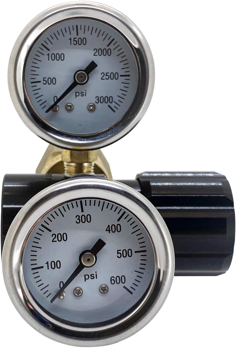 Adjustable High Flow 475 PSI Carbon Dioxide Co2 Regulator and Handle Kit for Jeep Tires
