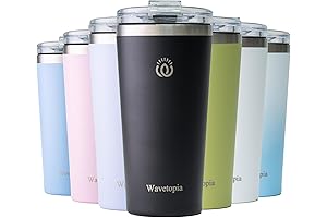 16oz Vacuum Insulated Travel Coffee Mug, Spill-proof Coffee Cup for Hot & Cold Drinks