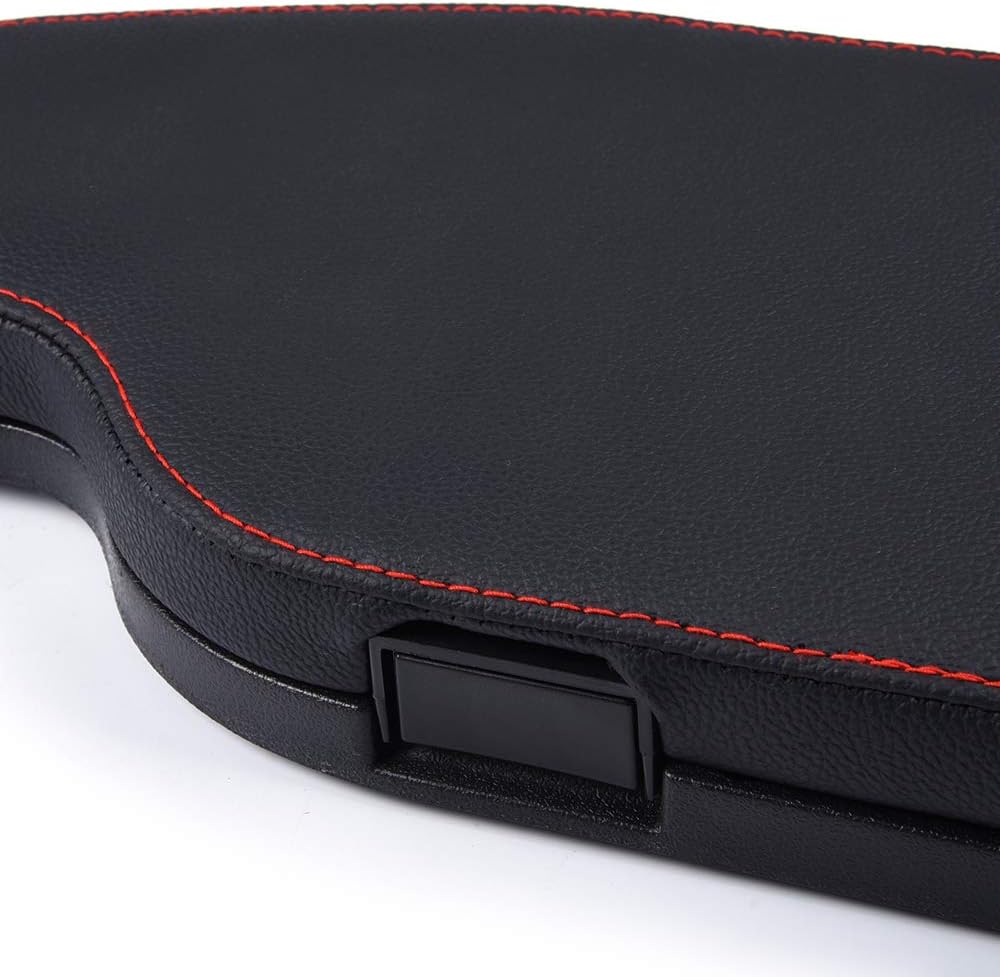 GRAND ORANGE Console Armrest Compatible with Subaru BRZ Toyota 86 2013-2018 / Scion FRS 2013-2019 Black Armrest Box with Red Stitching