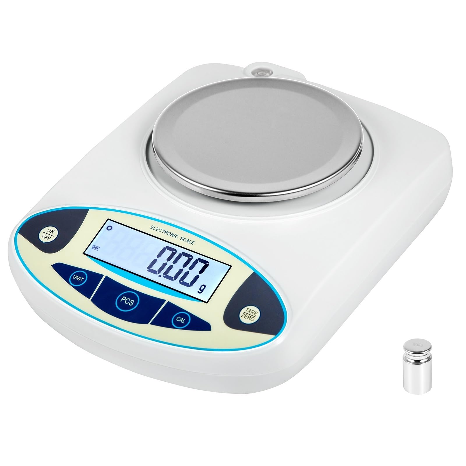 VEVOR Präzisionswaage 3000g 0.01g Digitale Labor-Analysewaage Feinwaage Milligramm Waage weiß